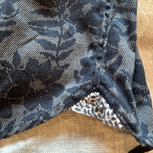 Ted Baker Twoaces Navy Floral Cotton Button Down Shirt Size 46 - Picture 13 of 15